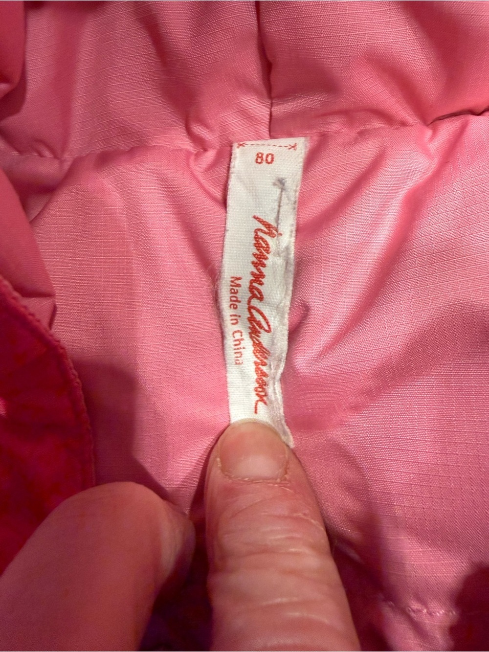 Hanna Andersson Pink Striped Reversible Puffer Jacket Down Filled 18-24 mos - Picture 2 of 6